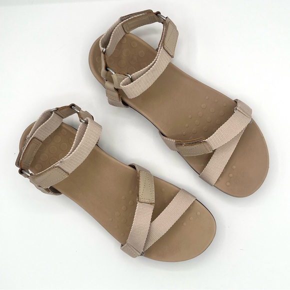 Vionic Candace straps comfort sandals in nude size 11 - Picture 4 of 11